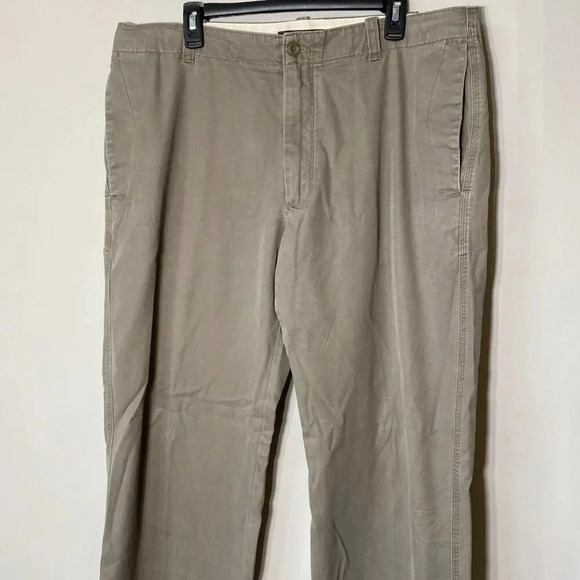 Vintage Banana Republic Men's 36x34 Flat Front Straight Leg Chino Brown Pants - Picture 6 of 14